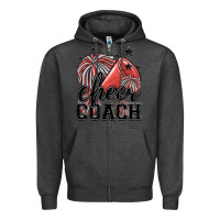 Charcoal Heather cheer coach Zipper Hoodie - MaliasSmallBusiness