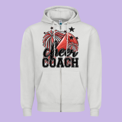 Cheer Coach Zipper Hoodie Designed By Maliassmallbusiness