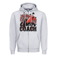 Heather Grey cheer coach Zipper Hoodie - MaliasSmallBusiness