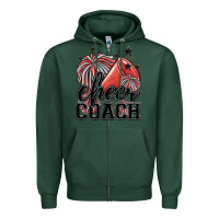 Sports Green cheer coach Zipper Hoodie - MaliasSmallBusiness