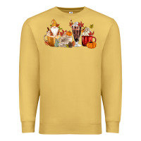 Antique Gold Fall Gnome Coffee Cups Premium Sweatshirt - MaliasSmallBusiness