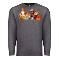Charcoal Heather Fall Gnome Coffee Cups Premium Sweatshirt - MaliasSmallBusiness