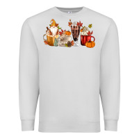 Dove Grey Fall Gnome Coffee Cups Premium Sweatshirt - MaliasSmallBusiness