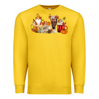 Lemon Fall Gnome Coffee Cups Premium Sweatshirt - MaliasSmallBusiness
