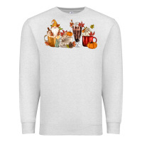 Oatmeal Heather Fall Gnome Coffee Cups Premium Sweatshirt - MaliasSmallBusiness