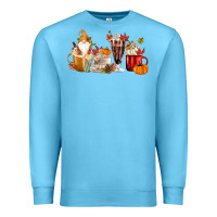 Ocean Blue Fall Gnome Coffee Cups Premium Sweatshirt - MaliasSmallBusiness