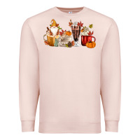 Pale Pink Fall Gnome Coffee Cups Premium Sweatshirt - MaliasSmallBusiness
