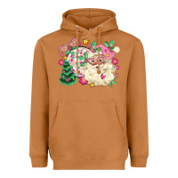 Meerkat pink santa and disco ball with christmas tree Heavyweight Hoodie - MaliasSmallBusiness