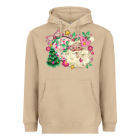 Mushroom pink santa and disco ball with christmas tree Heavyweight Hoodie - MaliasSmallBusiness