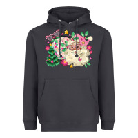 Smoke pink santa and disco ball with christmas tree Heavyweight Hoodie - MaliasSmallBusiness