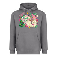 Storm pink santa and disco ball with christmas tree Heavyweight Hoodie - MaliasSmallBusiness
