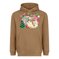 Toasted Coconut pink santa and disco ball with christmas tree Heavyweight Hoodie - MaliasSmallBusiness