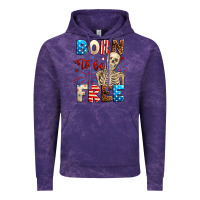 Cloud Purple Born to be free with skeleton 4th of july Vintage Hoodie - Neo Western