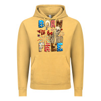 Born To Be Free With Skeleton 4th Of July Vintage Hoodie | Teevron
