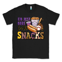 Black i'm just here for the snacks baseball purple and g Classic Tee - Jasminsmagicworld