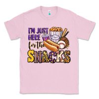 Bubblegum Pink i'm just here for the snacks baseball purple and g Classic Tee - Jasminsmagicworld