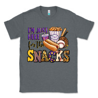 Charcoal Heather i'm just here for the snacks baseball purple and g Classic Tee - Jasminsmagicworld