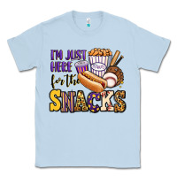 Dusty Blue i'm just here for the snacks baseball purple and g Classic Tee - Jasminsmagicworld