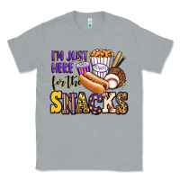 Heather Grey i'm just here for the snacks baseball purple and g Classic Tee - Jasminsmagicworld