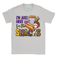 Moon Dust i'm just here for the snacks baseball purple and g Classic Tee - Jasminsmagicworld