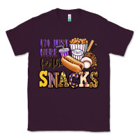 Plum i'm just here for the snacks baseball purple and g Classic Tee - Jasminsmagicworld