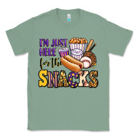 Sage i'm just here for the snacks baseball purple and g Classic Tee - Jasminsmagicworld