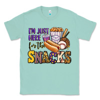 Seafoam i'm just here for the snacks baseball purple and g Classic Tee - Jasminsmagicworld