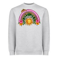 Heather Grey summer sun rainbow Heavyweight Sweatshirt - HRA Design Shop