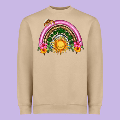 Summer Sun Rainbow Heavyweight Sweatshirt Designed By Hra Design Shop