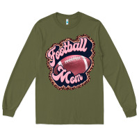 Army Green football mom Long Sleeve Tee - JahusDesignShop
