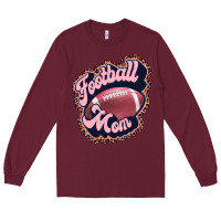 Burgundy football mom Long Sleeve Tee - JahusDesignShop
