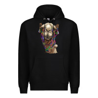 Black tie dye camel Premium Hoodie - BarkalooDesign
