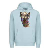 Blue Mist tie dye camel Premium Hoodie - BarkalooDesign