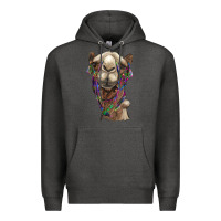 Charcoal Heather tie dye camel Premium Hoodie - BarkalooDesign