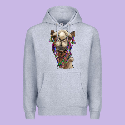 Tie Dye Camel Premium Hoodie Designed By Barkaloodesign