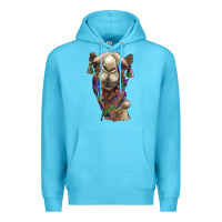 Ocean Blue tie dye camel Premium Hoodie - BarkalooDesign