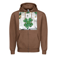 Chestnut shamrock patterned clothing Zipper Hoodie - MaliasSmallBusiness
