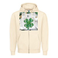Sandshell shamrock patterned clothing Zipper Hoodie - MaliasSmallBusiness