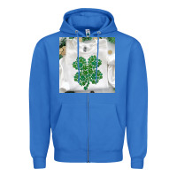 True Royal shamrock patterned clothing Zipper Hoodie - MaliasSmallBusiness
