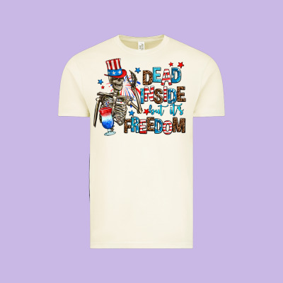 Dead Inside But Its Freedom Vintage Tee Designed By Adodesignshop