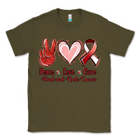 Army Green peace love cure head and neck cancer Classic Tee - Jasminsmagicworld