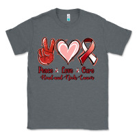Charcoal Heather peace love cure head and neck cancer Classic Tee - Jasminsmagicworld