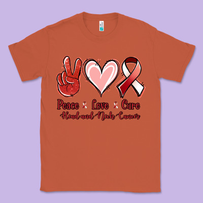 Peace Love Cure Head And Neck Cancer Classic Tee Designed By Jasminsmagicworld