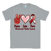 Heather Grey peace love cure head and neck cancer Classic Tee - Jasminsmagicworld