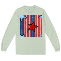 Matcha 4th of july stars and stripes seamless pattern Long Sleeve Tee - BundleAndBundleShop