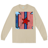 Mushroom 4th of july stars and stripes seamless pattern Long Sleeve Tee - BundleAndBundleShop