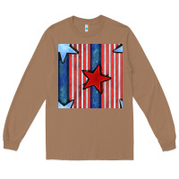 Toasted Coconut 4th of july stars and stripes seamless pattern Long Sleeve Tee - BundleAndBundleShop