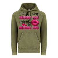 Vintage Olive i wish i was kissing you instead of missing you Vintage Hoodie - FaDigitalArtStudio
