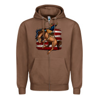 Chestnut Bucking Bronco Zipper Hoodie - Jasminsmagicworld