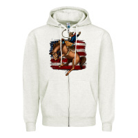 Oatmeal Heather Bucking Bronco Zipper Hoodie - Jasminsmagicworld